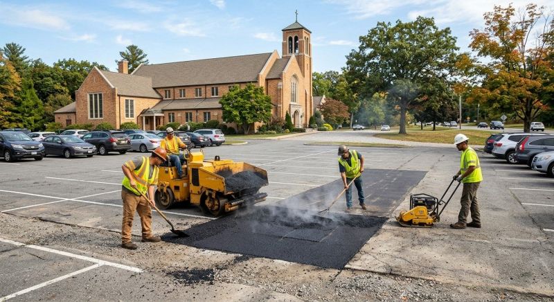 Church Parking Lot Repair in Conway, AR