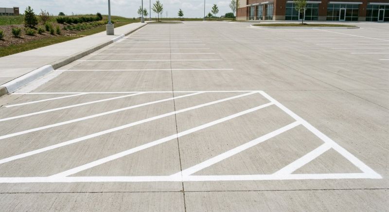 Concrete Parking Lot Striping in Lawrenceville, GA